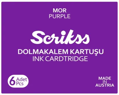 SCRIKSS DOLMA KALEM KARTUŞU 10x6 LI PAKET MOR