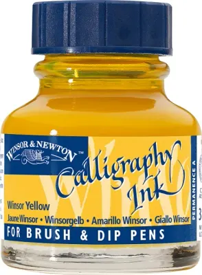 W&N KALİGRAFİ MÜREKKEBİ CALLIGRAPHY INK 30 ML WINSOR YELLOW 730 WN-1111730
