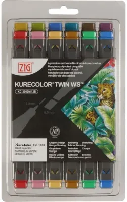 PASİF ZIG KURECOLOR TWIN S KC-3000/12B4 12 Lİ DULL COLORS