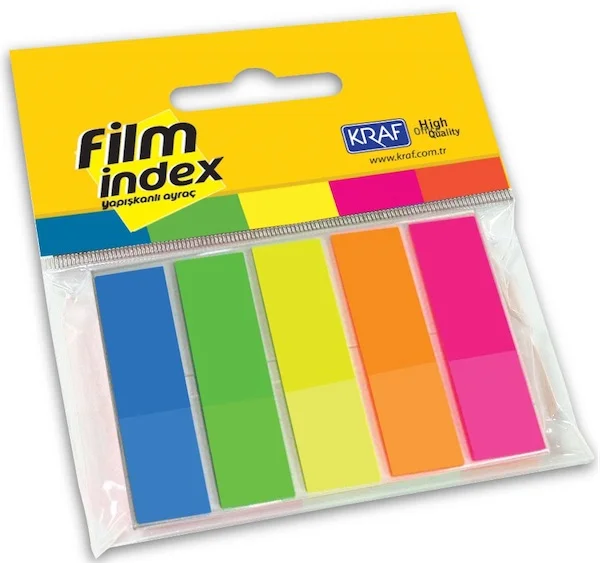 KRAF INDEX FILM (PP) 13x44MM 5 RENK X 25 YP 1344