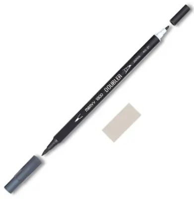 MARVY FIRÇA KALEM BRUSH PEN ÇİFT UÇLU 1800-038 OYSTER GREY
