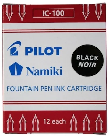 PILOT DOLMA KALEM KARTUŞU CAPLESS SİYAH 12 Lİ IC-100-B