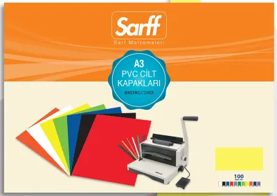 SARFF CİLT KAPAĞI A3 160M PVC SARI 100LÜ 15201030