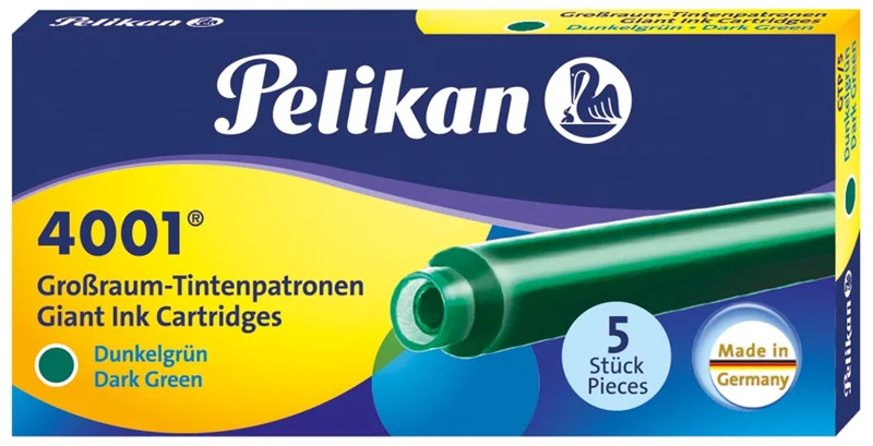 PELİKAN DOLMA KALEM KARTUŞU UZUN KOYU YEŞİL GTP5