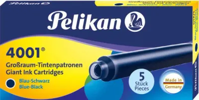 PELİKAN DOLMA KALEM KARTUŞU UZUN MAVİ-SİYAH GTP5