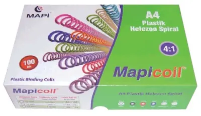 MAPİ SPİRAL PLASTİK HELEZON 4:1 18MM KIRMIZI 100 ADET 48 LOP 2351803