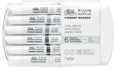 W&N PIGMENT MARKER SET 6 RENK COLD GREYS (SOĞUK GRİLER) WN-0290042