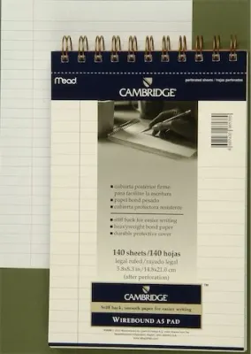 MEAD BLOKNOT CAMBRIDGE SPİRALLİ KARTON KAPAK A5 BEYAZ 140 YP ÇİZGİLİ M-143848