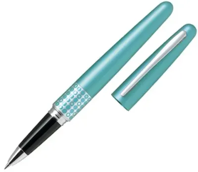 PILOT ROLLER KALEM MR-3 MEDIUM RETRO POP METALİK MAVİ & DOTS RING BL-VBMR3-7-DT-B-E