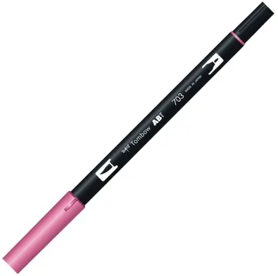 TOMBOW AB-T DUAL BRUSH PEN GRAFİK KALEMİ PINK ROSE (703) T-AB-T 703