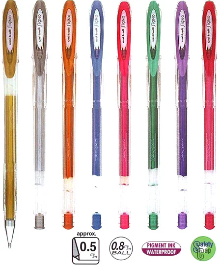 UNİ JEL KALEM SIGNO NOBLE METAL UM-120NM/8C 0.8 8 Lİ