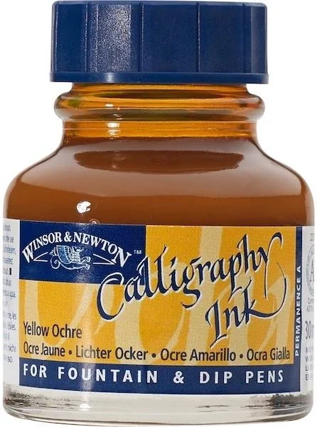W&N KALİGRAFİ MÜREKKEBİ CALLIGRAPHY INK 30 ML YELLOW OCHRE 744 WN-1111744
