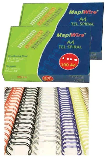 MAPİ SPİRAL TEL 2:1 3/4 M.KIRMIZI 50Lİ 210 1153