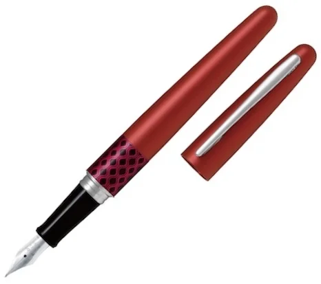 PILOT DOLMA KALEM MR-3 RETRO POP METALİK WAVE RING&KIRMIZ MEDIUM FD-MR3-M-WV-E