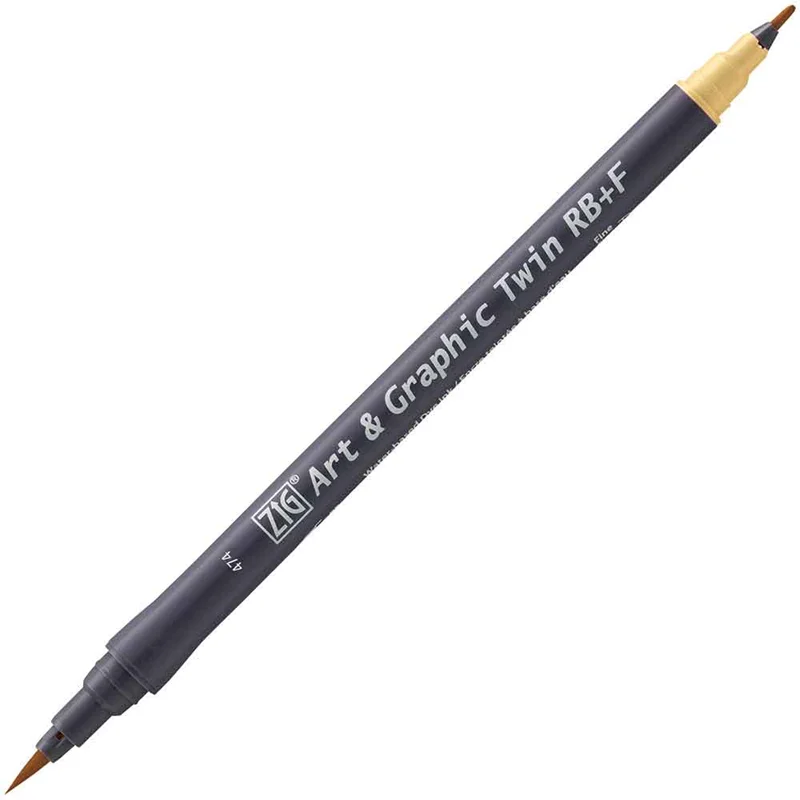 ZIG ART&amp;GRAPHIC TWIN RB TUT-95 474 MUSTARD