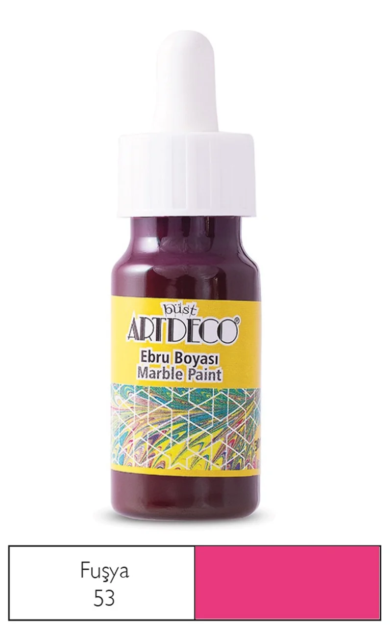 ARTDECO EBRU BOYASI 30 ML (DAMLALIKLI) FUŞYA Y-016B -53 (Best)