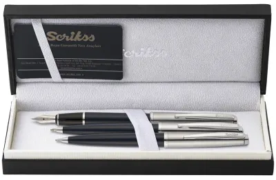 SCRIKSS DOLMA KALEM + TÜKENMEZ KALEM + VERSATİL KALEM SET 78 LACİVERT