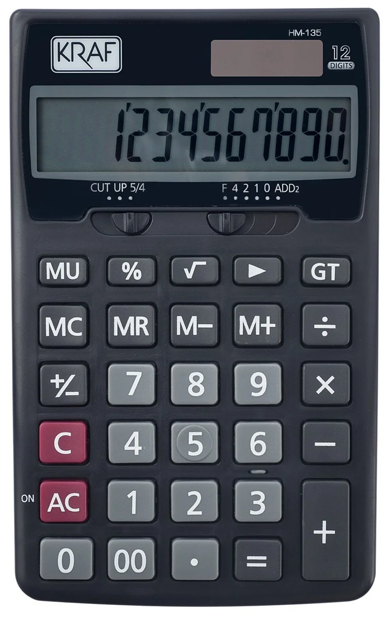 KRAF HESAP MAKİNESİ MASAÜSTÜ 12 HANE HM-135