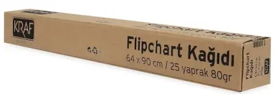 KRAF FLIPCHART KAĞIDI RULO 64x90cm 25 YP 703G