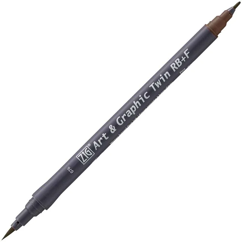 ZIG ART&amp;GRAPHIC TWIN RB TUT-95 76 DARK BROWN