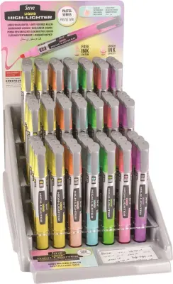 SERVE FOSFORLU KALEM LİKİT STAND 63 LÜ PASTEL SV-LKTF63PDP