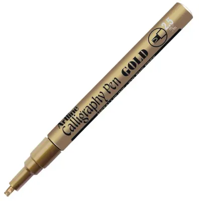 ARTLINE KALİGRAFİ KALEMİ CALLIGRAPHY PEN METALİK 993XF 2.5 ALTIN A-EK-993XF GOLD (Best)
