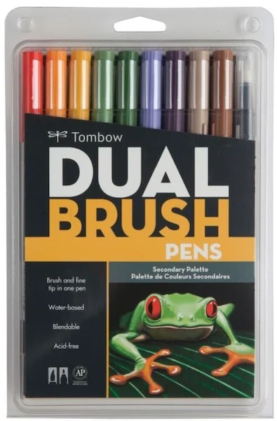 TOMBOW AB-T DUAL BRUSH PEN GRAFİK KALEMİ SETİ 10 RENK SECONDARY T-AB-T-10CSE