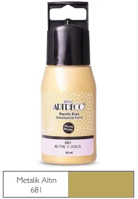 ARTDECO BOYUTLU BOYA METALİK 60 ML ALTIN Y-040C-681 (Best)