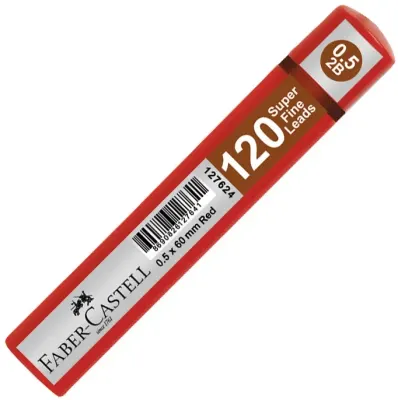 FABER MİN GRİP 05MM 2B 60MM 120Lİ KIRMIZI TÜP 127620