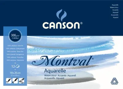 CANSON SULU BOYA BLOĞU MONTVAL 18x25 300 GR 12 SF 200807317