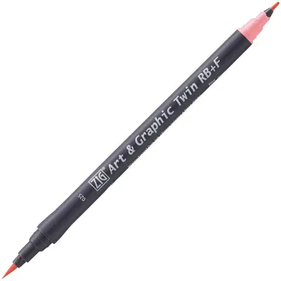 ZIG ART&amp;GRAPHIC TWIN RB TUT-95 25 LIGHT CARMINE