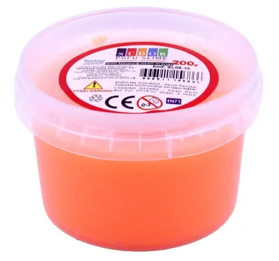 SÜDOR SLIME 200 ML POFU FOSFORLU TURUNCU SL08-15