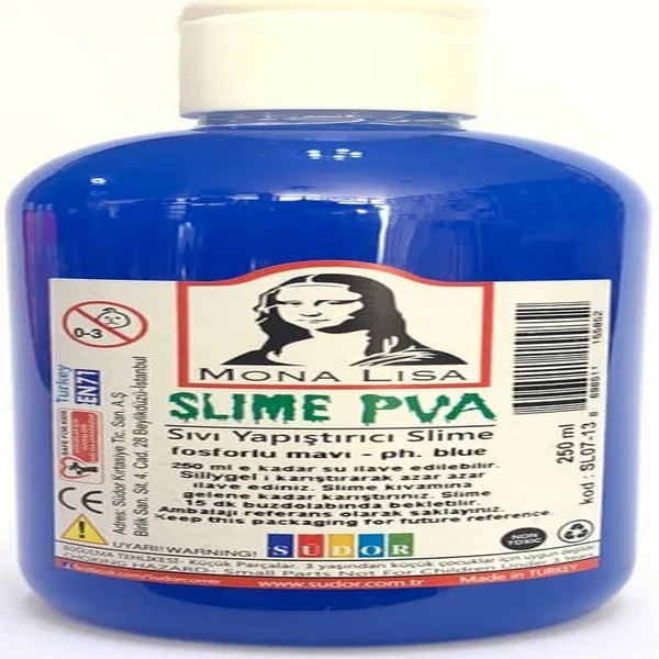 SÜDOR SLIME 250 ML FOSFORLU MAVİ SL07-13