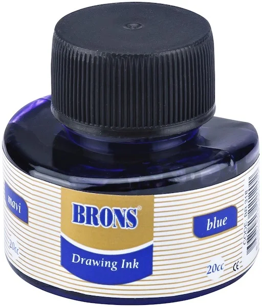 BRONS ÇİNİ MÜREKKEBİ 20 CC MAVİ BR-318 (Best)
