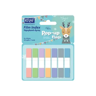 KRAF INDEX FILM (PP) 8x45 MM POP-UP 7 RENK x 20 YP 51250