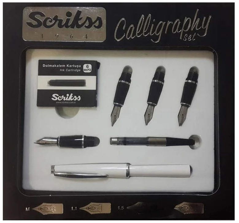 SCRIKSS KALİGRAFİ KALEMİ SETİ BEYAZ