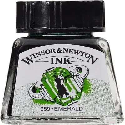 W&N ÇİZİM MÜREKKEBİ DRAWING INK 14 ML EMERALD 235 WN-1005235