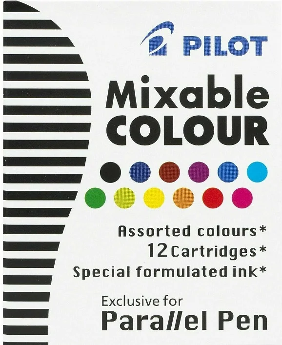 PILOT KALİGRAFİ KALEMİ PARALEL PEN YEDEĞİ 12 Lİ KARIŞIK RENK IC-P3-AST
