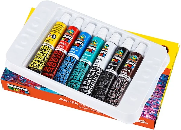 NOVA COLOR AKRİLİK BOYA TÜP 7 GR 7 Lİ NC-288