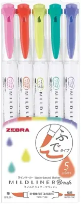 ZEBRA ÇİZİM KALEMİ MILDLINER BRUSH PEN SET HC WFT8-5C-HC