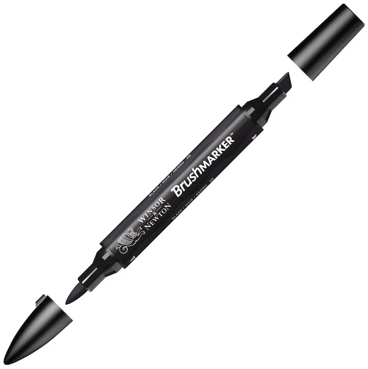 W&N PROMARKER BRUSH KALEM BLACK 030 WN-0204030