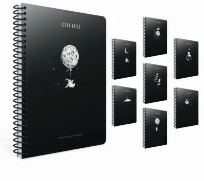 GIPTA DEFTER ASTRO NOTES A5 SPİRALLİ KARTON KAPAK 80 YP. KARELİ 6086