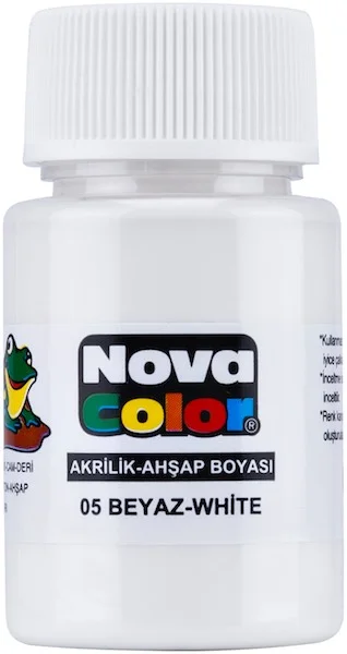 NOVA COLOR AKRİLİK BOYA ŞİŞE 30 CC BEYAZ NC-173 (Best)