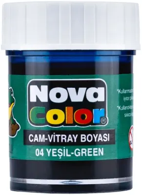NOVA COLOR CAM BOYASI SU BAZLI ŞİŞE 15 CC YEŞİL NC-152 (Best)