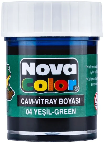 NOVA COLOR CAM BOYASI SU BAZLI ŞİŞE 15 CC YEŞİL NC-152 (Best)