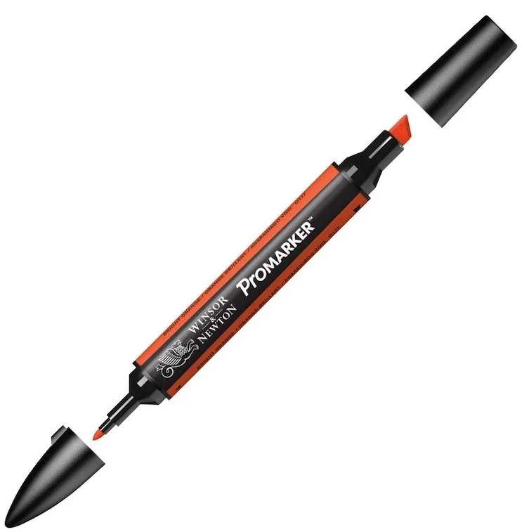 W&N PROMARKER KALEM BRIGHT ORANGE 051 (O177) WN-0203051