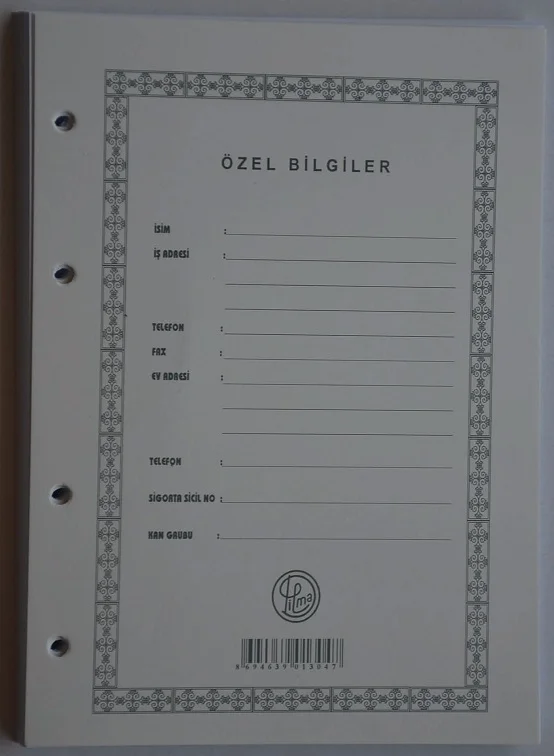 DİLMAN CARİ HESAP KLASÖRÜ YEDEĞİ A5 1304 (Best)