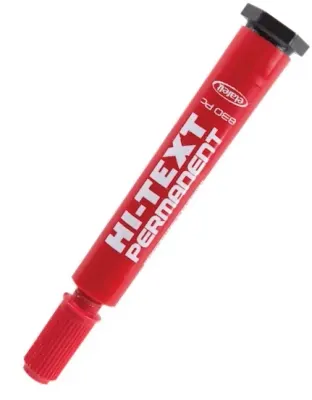 HI-TEXT PERMANENT MARKER KESİK UÇLU 830PCK KIRMIZI (Best)