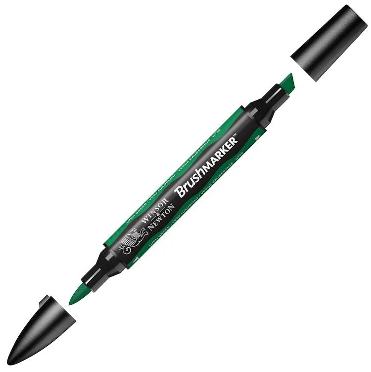 W&N PROMARKER BRUSH KALEM LUSH GREEN 228 WN-0204228