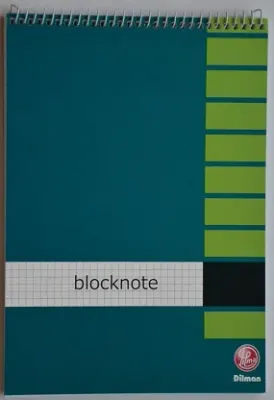 DİLMAN BLOKNOT SPİRALLİ KARTON KAPAK A5 40 YP KARELİ 2204 (Best)